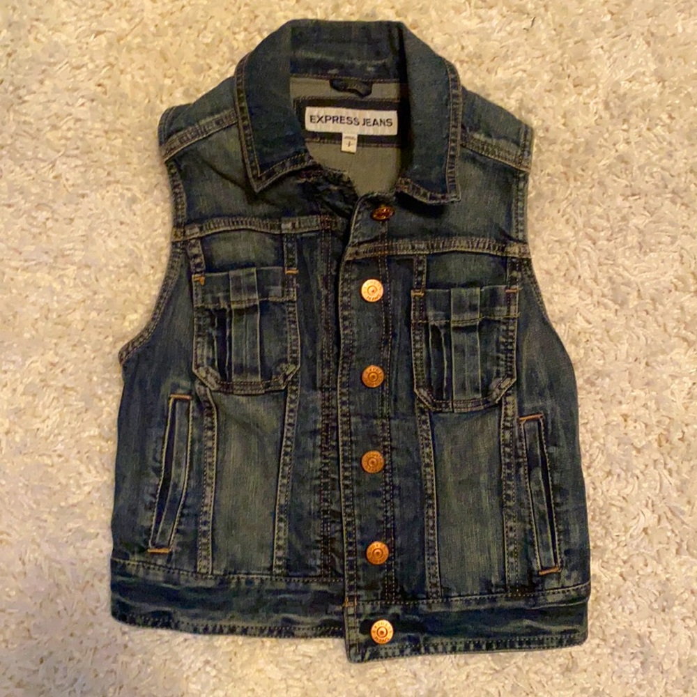 Express denim vest
